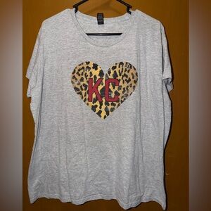 KC Leopard Heart Tee